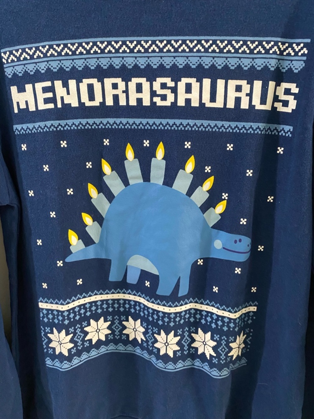 Mad Engine kid’s Menorasaurus Crewneck Sweater, new! - Picture 2 of 5